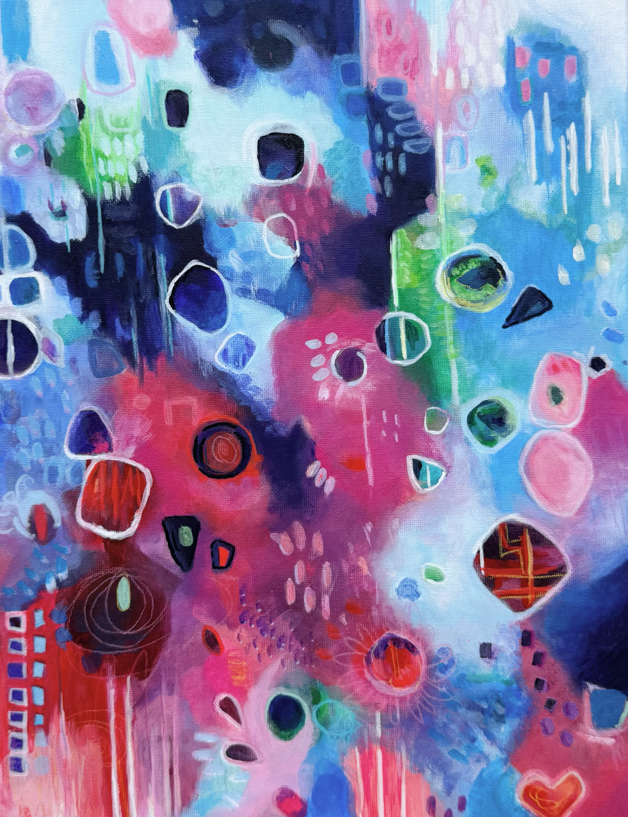 Adult art studio work